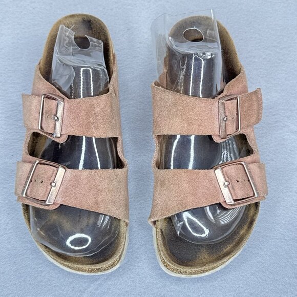 Birkenstock Shoes - Birkenstock Arizona Suede Leather Pink Sandals EU 39 US 8 8.5 Women Rose Gold